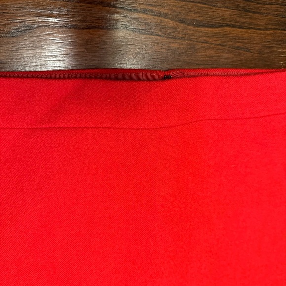 J. Crew NWOT Red 100% Wool Pencil Skirt Classic No. 2 Career Office Midi Vented - Picture 4 of 15